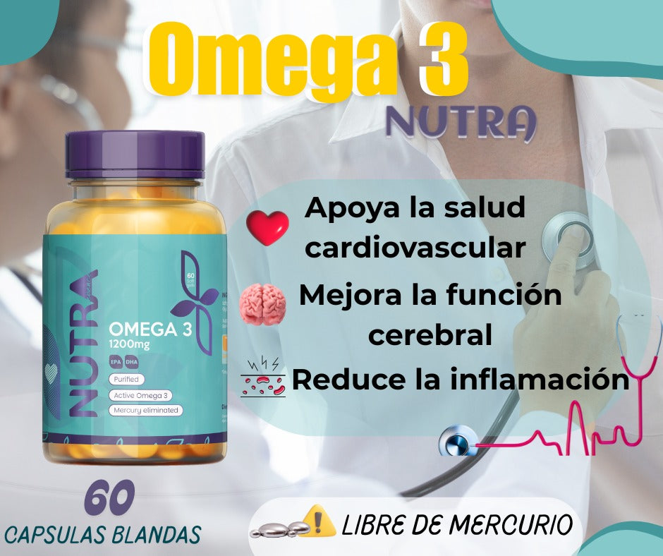 OMEGA 3 1200 MG X 60 SOFGEL- LIBRE DE MERCURIO